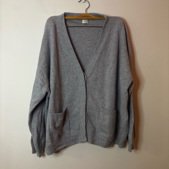Poetry Sweater Women’s 16 Gray Cashmere Wool Ribbed - Picture 1 of 4